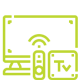 Icon depicting TV and Wi-Fi availability.